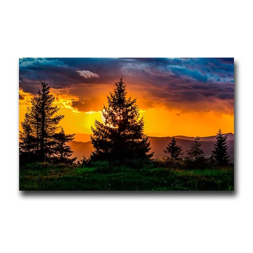 Cuadro Decorativo Canvas Paisaje de Bosque al atardecer de 135 X 90 cm.