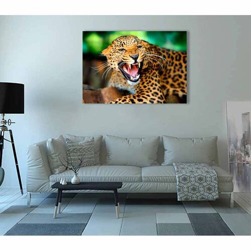 Cuadro Decorativo Canvas Paisaje de Leopardo de 120 X 80 cm.