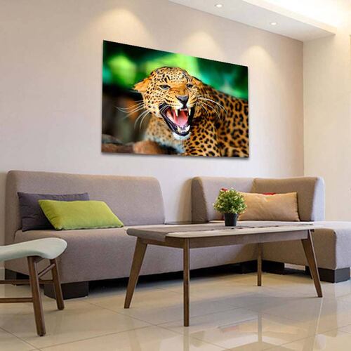 Cuadro Decorativo Canvas Paisaje de Leopardo de 120 X 80 cm.