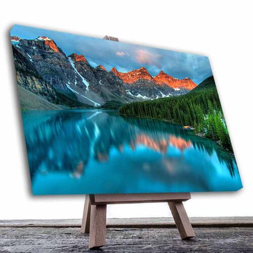 Cuadro Decorativo Canvas Paisaje de las montañas del parque Nacional de Banff, Alberta, Canadá de 120 X 80 cm.