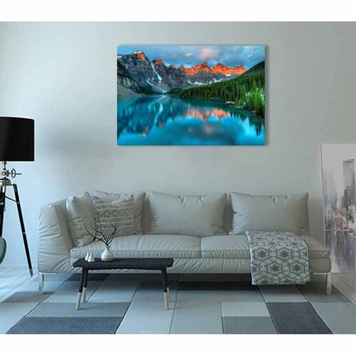 Cuadro Decorativo Canvas Paisaje de las montañas del parque Nacional de Banff, Alberta, Canadá de 120 X 80 cm.