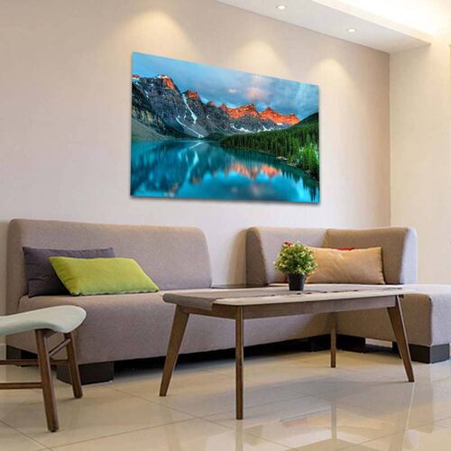 Cuadro Decorativo Canvas Paisaje de las montañas del parque Nacional de Banff, Alberta, Canadá de 120 X 80 cm.