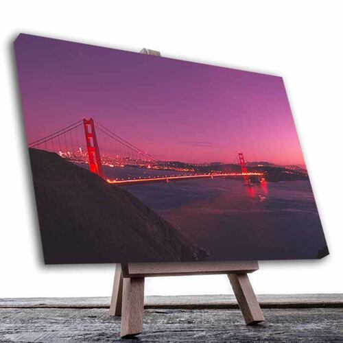 Cuadro Decorativo Canvas Paisaje del Puente Golden Gate en san Francisco de 135 X 90 cm.