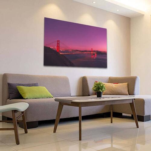 Cuadro Decorativo Canvas Paisaje del Puente Golden Gate en san Francisco de 135 X 90 cm.