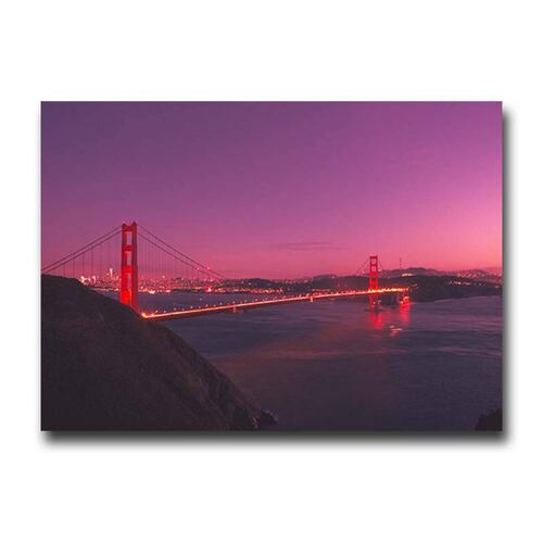 Cuadro Decorativo Canvas Paisaje del Puente Golden Gate en san Francisco de 135 X 90 cm.