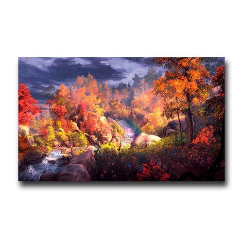 Cuadro Decorativo Canvas Paisaje de Rio en las Montañas de 90 X 60 cm