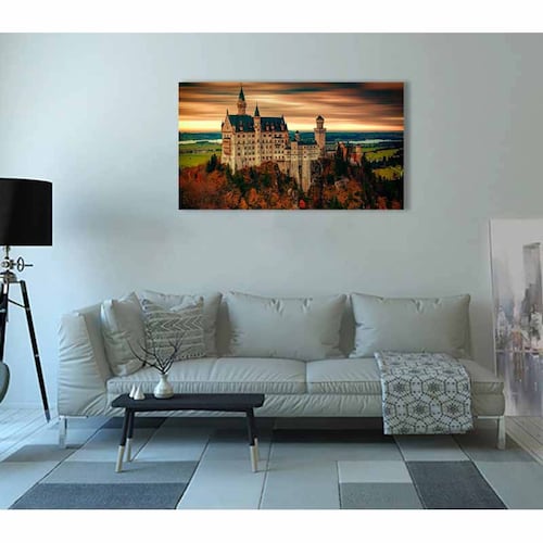 Cuadro Decorativo Canvas Paisaje Castillo Neuschwanstein en Alemania  #2 de 135 X 90 cm.