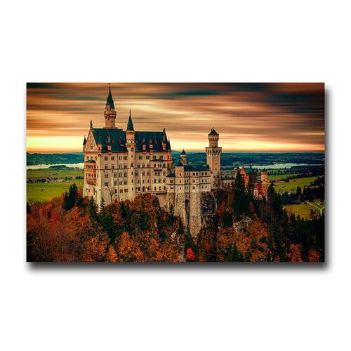 Cuadro Decorativo Canvas Paisaje Castillo Neuschwanstein en Alemania  #2 de 135 X 90 cm.