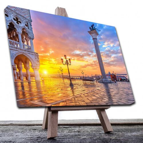 Cuadro Decorativo Canvas Paisaje de la Basílica de San Marcos en Italia de 120 X 80 cm.