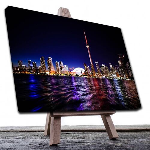 Cuadro Decorativo Canvas Paisaje de Canadian National Tower en Ontario Canada de 60 x 40 cm