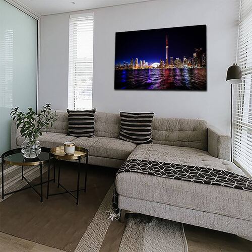 Cuadro Decorativo Canvas Paisaje de Canadian National Tower en Ontario Canada de 60 x 40 cm