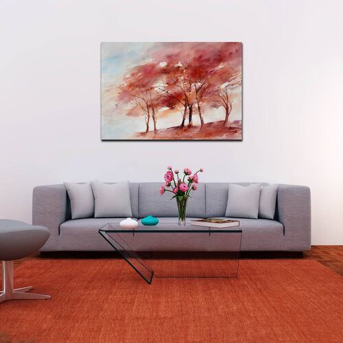 Cuadro Decorativo Canvas Paisaje de Arboles pintados, Arte de 60 x 40 cm