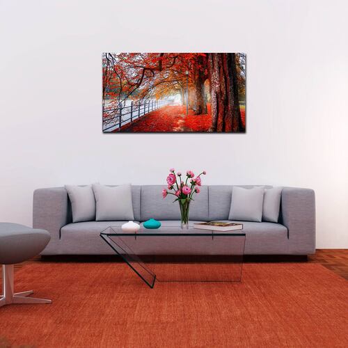 Cuadro Decorativo Canvas Paisaje de arboles en Otoño de  135 X 90 cm.