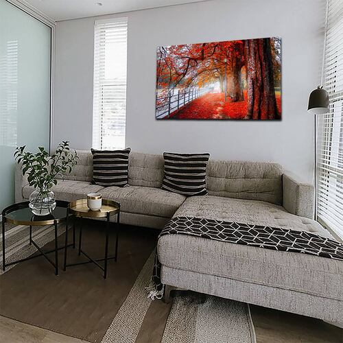 Cuadro Decorativo Canvas Paisaje de arboles en Otoño de  135 X 90 cm.