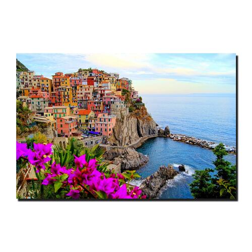 Cuadro Decorativo Canvas Paisaje del Parque Nacional de Italia Cinque Terre de 120 X 60 cm.