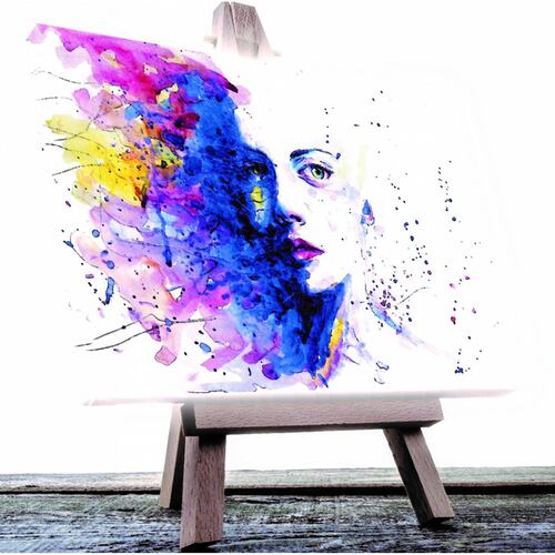 Cuadro Canvas arte abstracto rostro de mujer 120 X 60 cm.