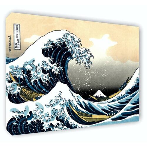 Cuadro Decorativo Canvas La Gran Ola de Kanagawa 120 X 60 cm.