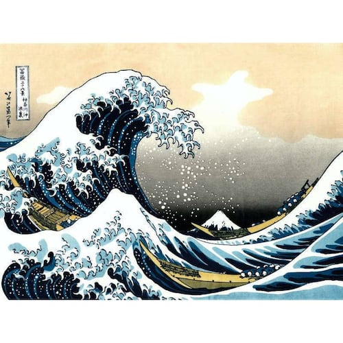 Cuadro Decorativo Canvas La Gran Ola de Kanagawa 120 X 60 cm.