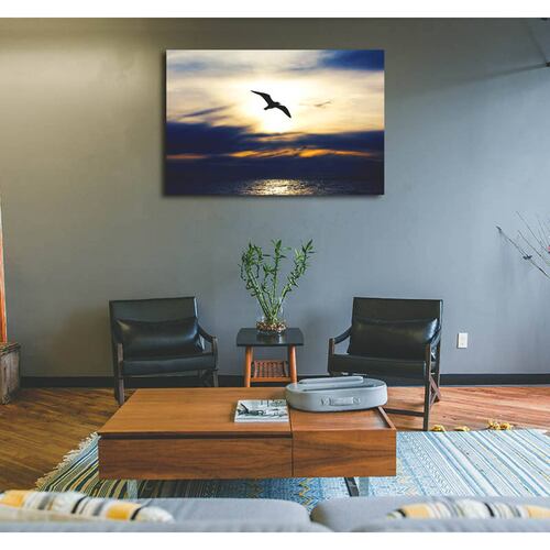 Cuadro Decorativo Canvas Gaviota en el Atardecer 120 X 60 cm.