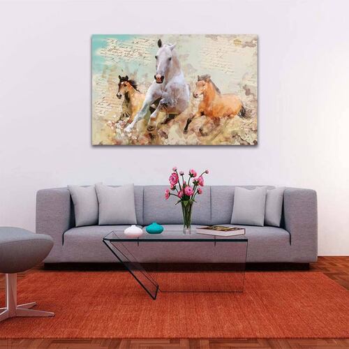 Cuadro Decorativo Caballos #04 120 X 60 cm.