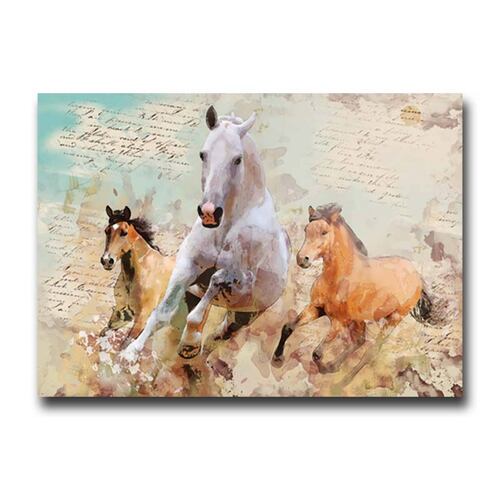 Cuadro Decorativo Caballos #04 120 X 60 cm.