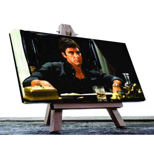Cuadro Canvas Scarface Tony Montana, cara cortada 120 X 60 cm.