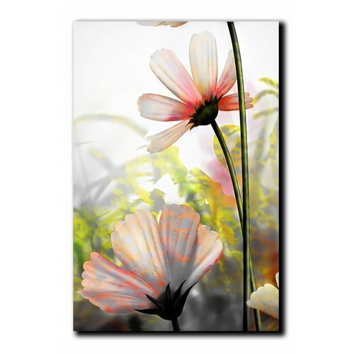 Cuadros Decorativos Set de 3 pzs Canvas de Flores con dorado 60 X 90 cm.