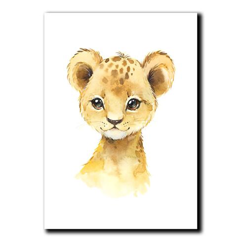 Cuadros Decorativos Set de 3 Piezas Para niños Tigre Elefante y Jirafa #2 40 X 60 cm