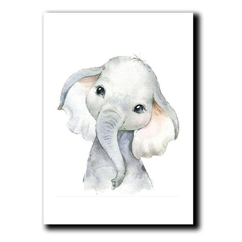 Cuadros Decorativos Set de 3 Piezas Para niños Tigre Elefante y Jirafa #2 40 X 60 cm
