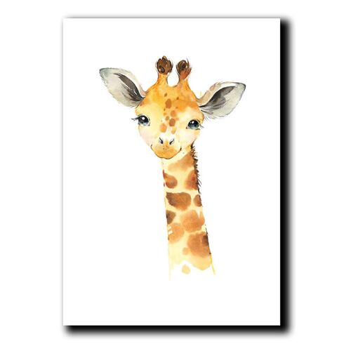 Cuadros Decorativos Set de 3 Piezas Para niños Tigre Elefante y Jirafa #2 40 X 60 cm
