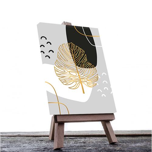 Cuadro Decorativo Hojas Doradas Minimalistas #99 de 60 X 90 cm