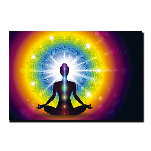 Cuadro Decorativo Holistico Chakras Y Meditacion #78 90 X 60.