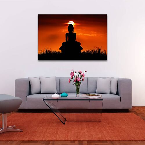 Cuadro Decorativo Holístico de chakras meditación o budismo 120 X 80 cm #11.