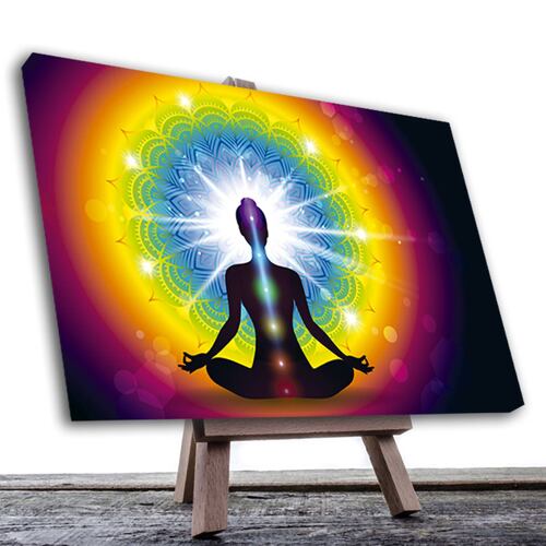 Cuadro Decorativo Holistico Chakras Y Meditacion #78 120 X 80.