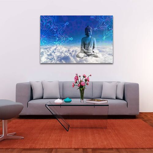 Cuadro Decorativo Holístico de chakras meditación o budismo 45 X 30 cm  #9