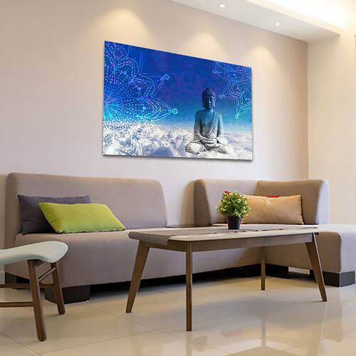 Cuadro Decorativo Holístico de chakras meditación o budismo 45 X 30 cm  #9
