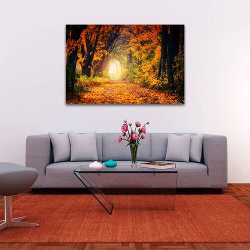 Cuadro Decorativo Colores Otoñales Con Arboles # 20 60 X 40