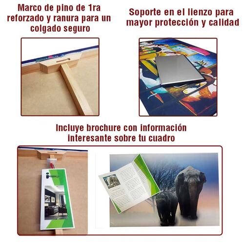 Cuadro Decorativo Hojas Dorados Moderno # 81 90 X 60.