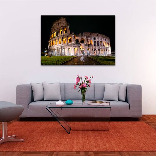 Cuadro Decorativo Coliseo Romano De Noche 120 X 80.