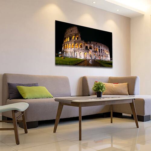 Cuadro Decorativo Coliseo Romano De Noche 120 X 80.