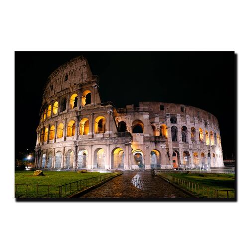Cuadro Decorativo Coliseo Romano De Noche 120 X 80.