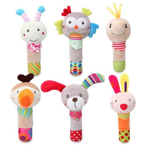 Juguete Sonaja De Peluche Para Bebe Recién Figuras Animales