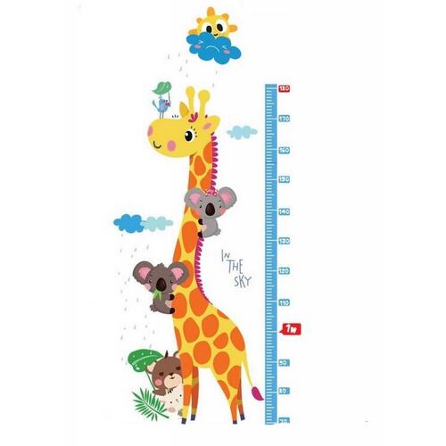Vinil Infantil Estatura Jirafa Con Regla De Medición