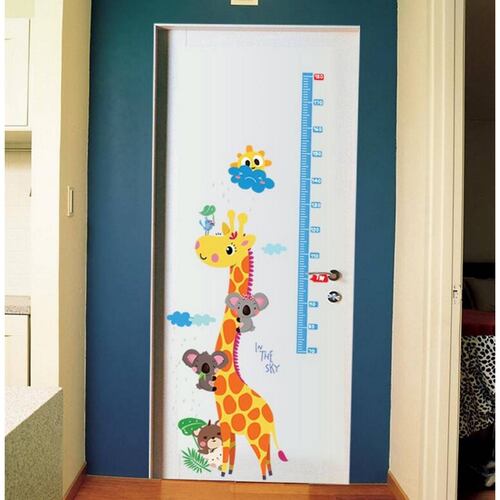 Vinil Infantil Estatura Jirafa Con Regla De Medición