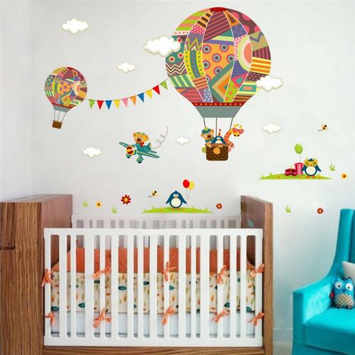  Vinil Decorativo Infantil Globo Aerostático ReCámara Cuarto