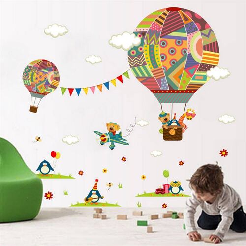 Vinil Decorativo Infantil Globo Aerostático ReCámara Cuarto