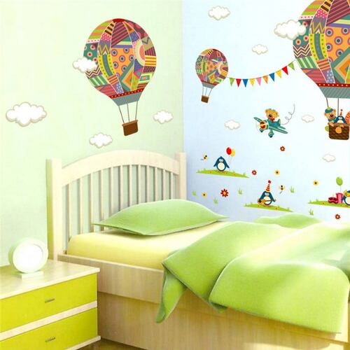  Vinil Decorativo Infantil Globo Aerostático ReCámara Cuarto