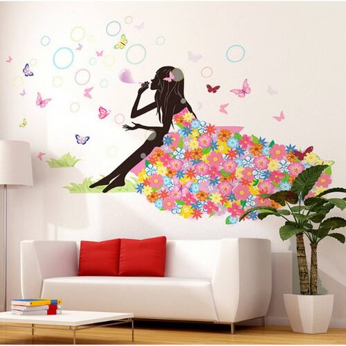 Vinil Decorativo Infantil Hada Burbujas Sala Habitacion