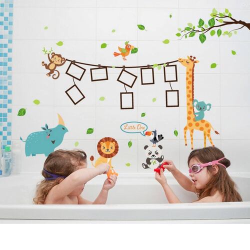 Vinil Infantil Porta Retratos Bebé Crecimiento  Jirafa Sala