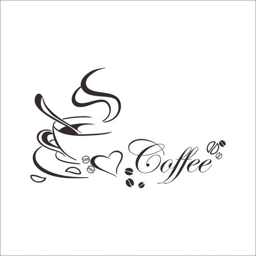 Vinil Decorativo Cafeteria Cocina Estancia Amor por el Coffee